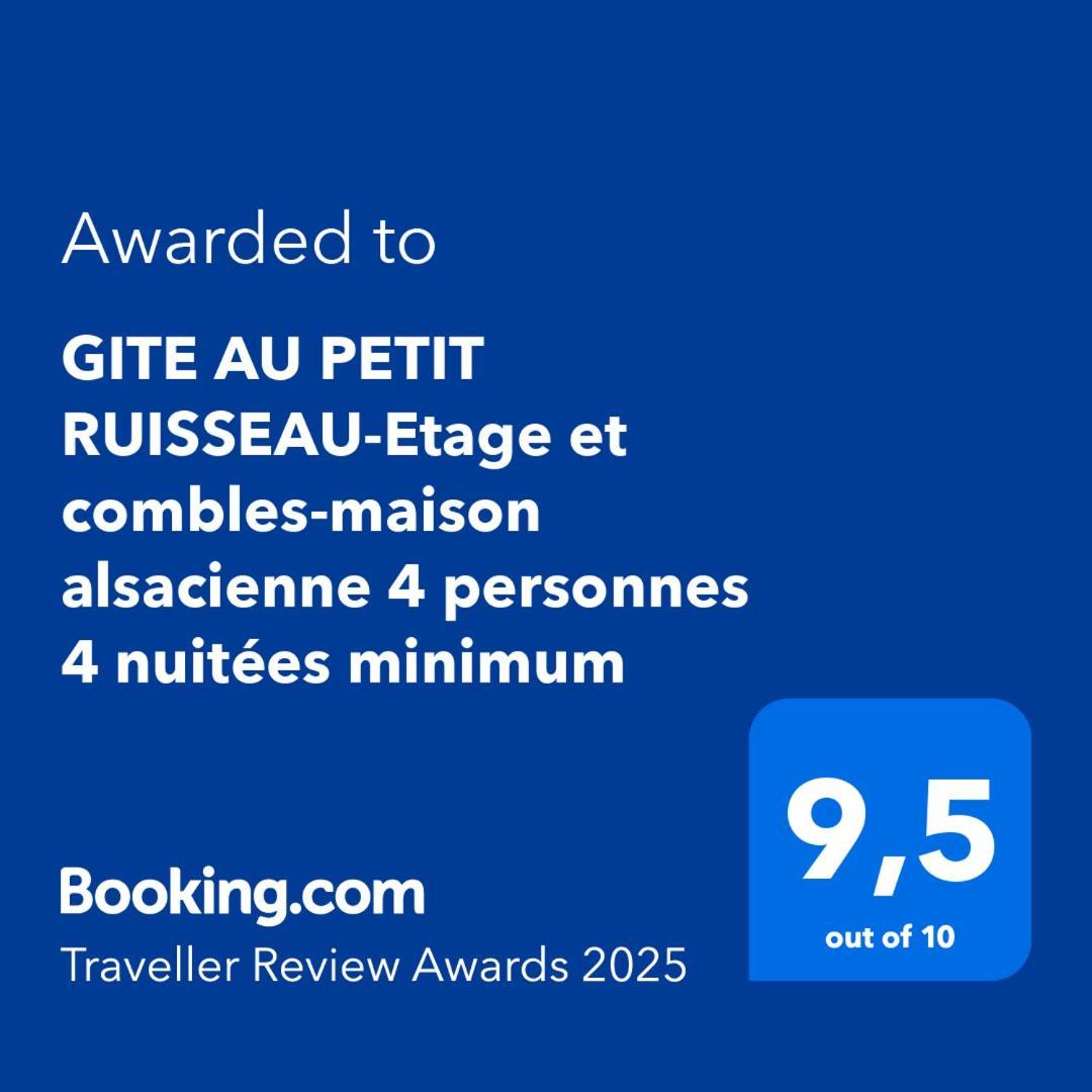 Gite Au Petit Ruisseau-Etage Et Combles-Maison Alsacienne 4 Personnes 4 Nuitees Minimum Langensoultzbach Buitenkant foto